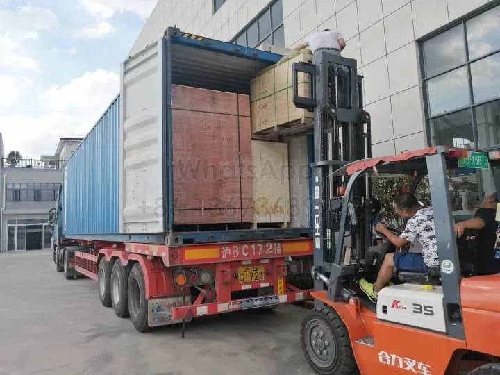 machine sent to the container