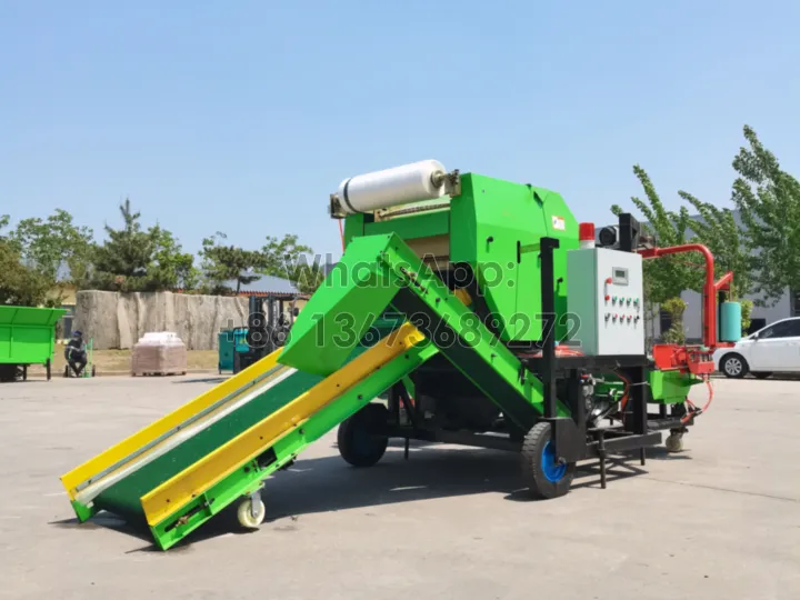 silage baling and wrapping machine with collection function