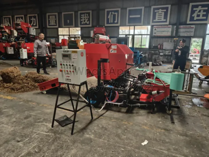 silage packing machine with PLC control cabinet