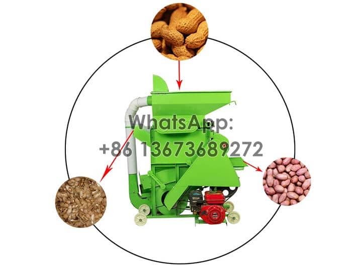 Estrutura da máquina de descascar amendoim