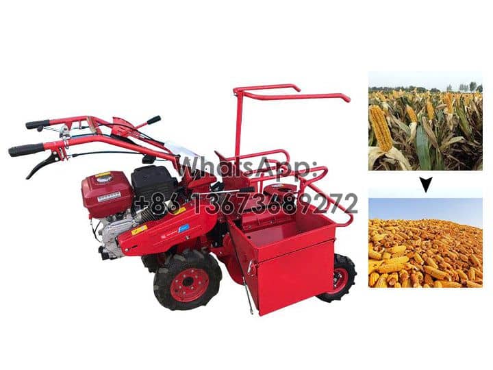 Single row corn harvester