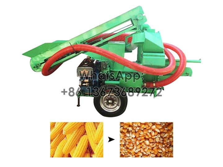 Commercial maize thresher for corn shelling