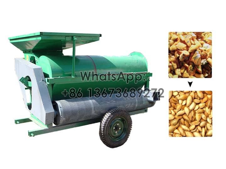 Máquina recolectora de semillas de calabaza