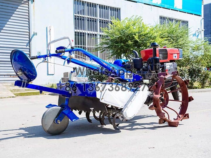 Tractor de dos ruedas con rueda de arroz