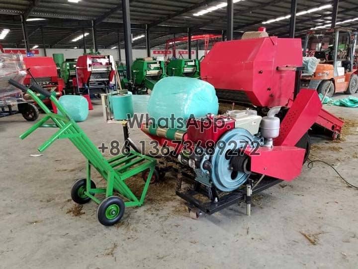 Diesel engine driven silage wrapper machine