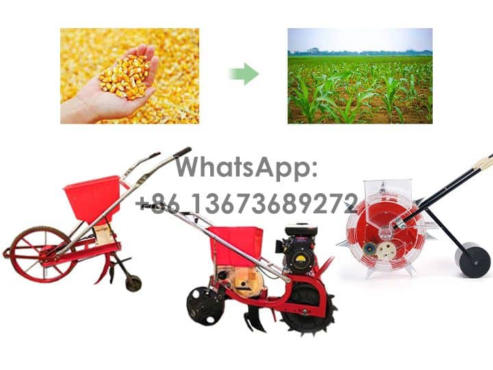 sembradora de maíz manual | caminar detrás de la sembradora de maíz | Jardinera de maíz 1 hilera