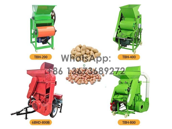 Groundnut shelling machine for peanut shell removing