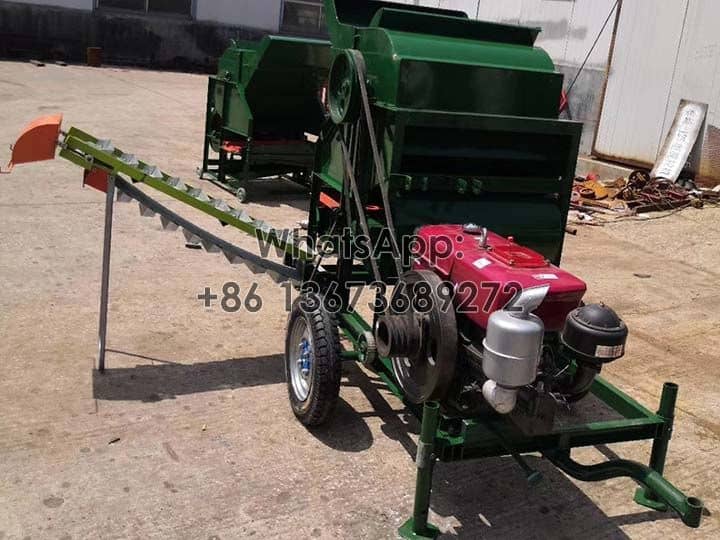 Peanut picking machine with diesel engine