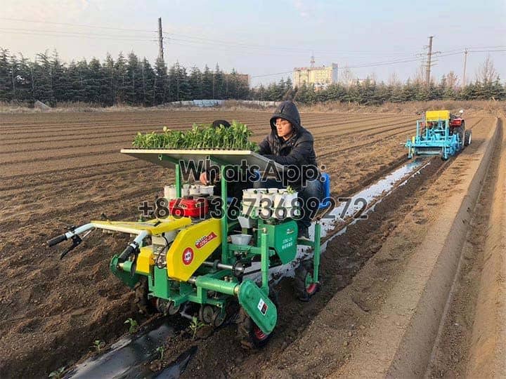 Self-propelled transplanter machine