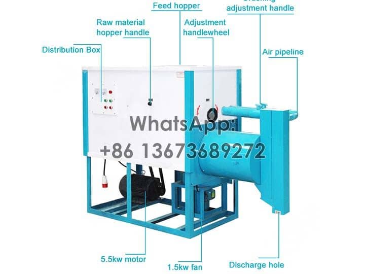 Soybean peeler construction