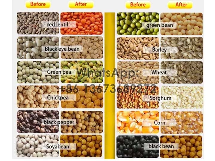 Wide applications of bean peeling machine