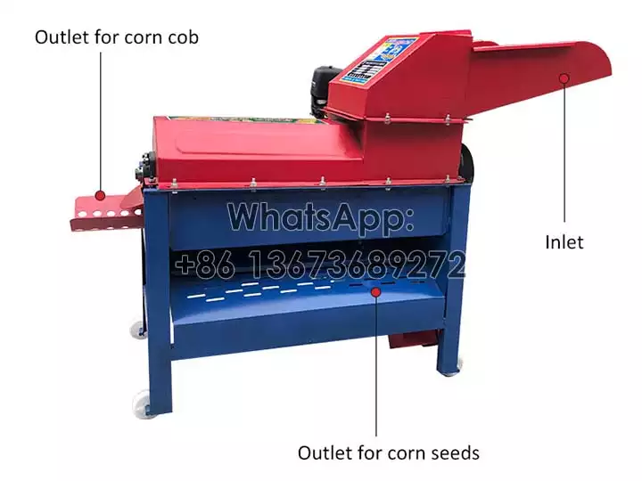 Corn sheller machine structure