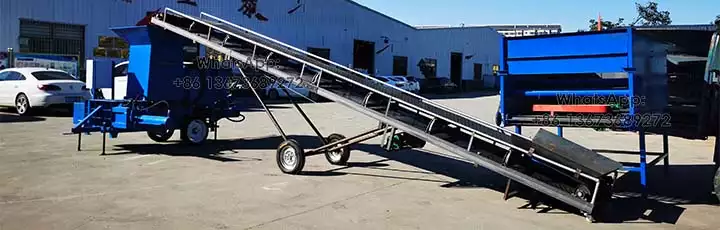 horizontal feed mixer with the hydraulic hay bales machine