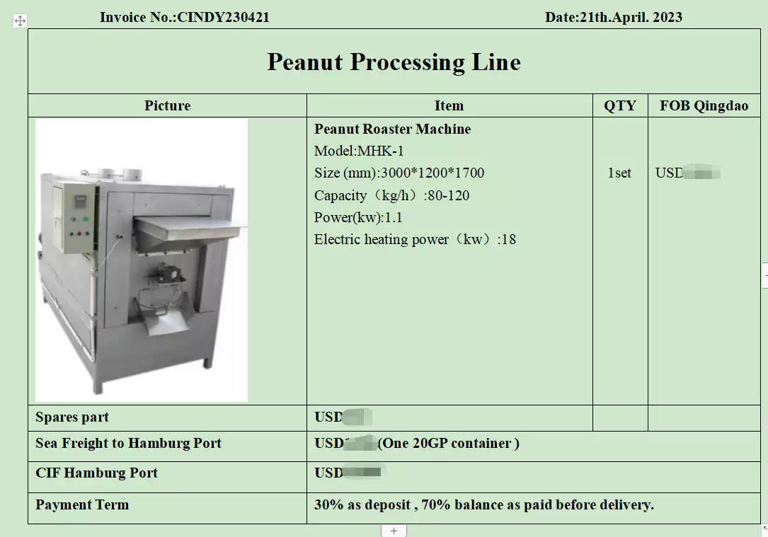 Peanut processing line pi-3