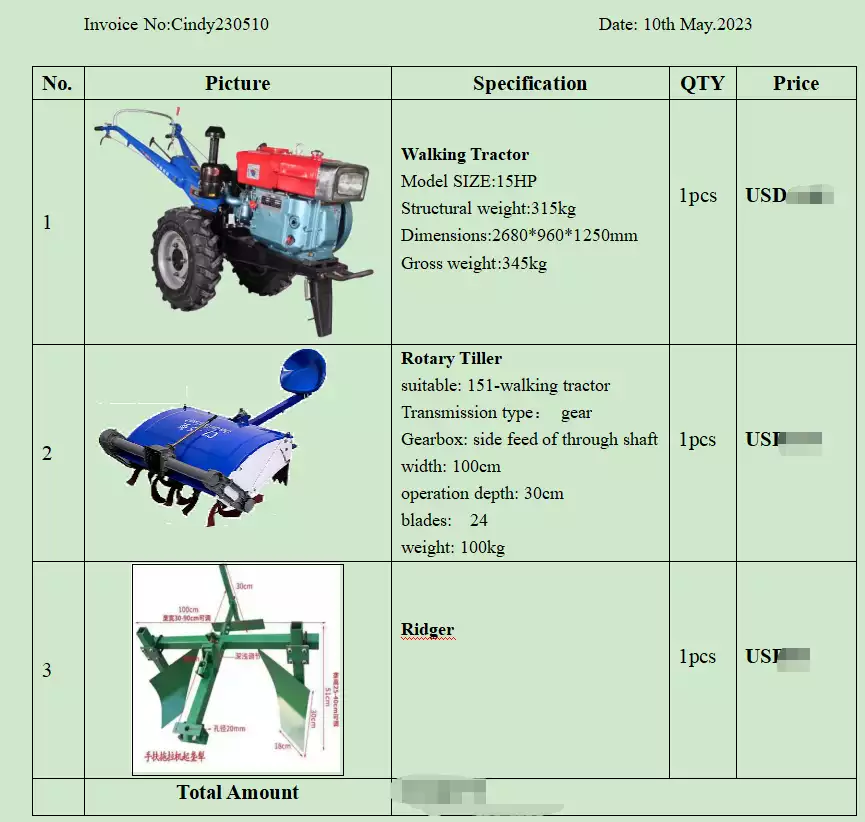 Traktor berjalan di belakang pi