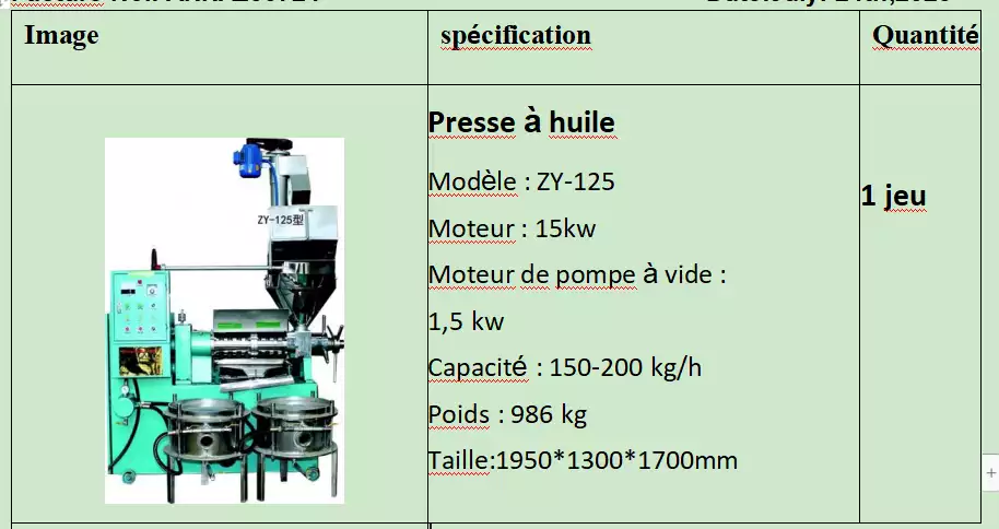 Oil press machine pi