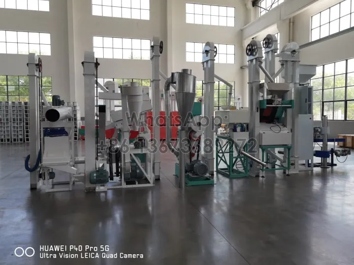 Combined rice mill machine