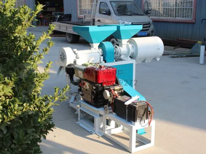 Diesel engined maize millng machine with electric start