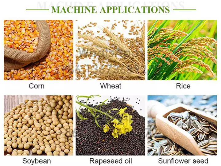 Crops that can be dried by small grain dryer
