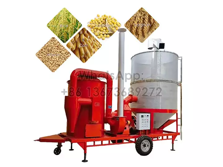 Mobile grain dryer for rice wheat corn drying
