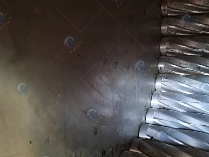 Interior de acero inoxidable del silo empacadora de ensilaje