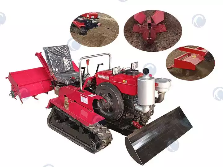 Multifunctional mini crawler rotary tiller