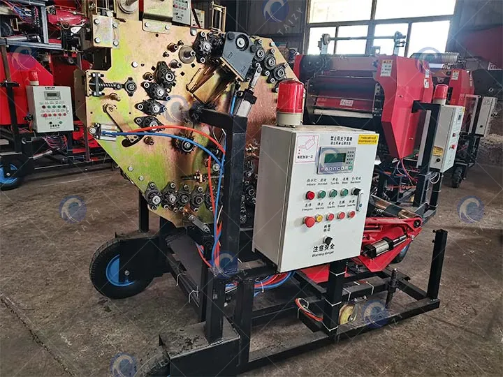 PLC control panel of silage round baler