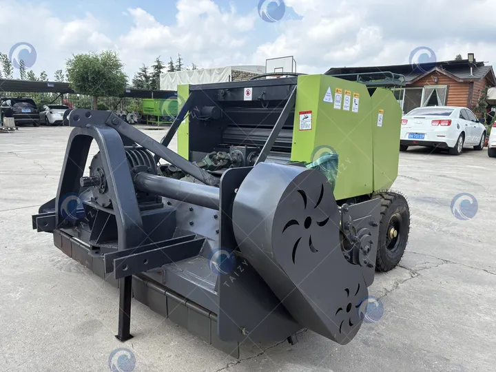 round silage harvester and baler machine