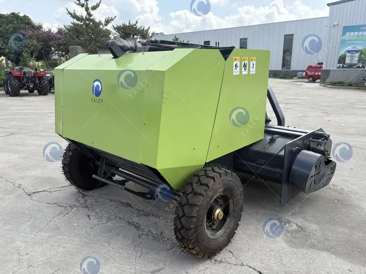 straw harvester & baler machine for round bales