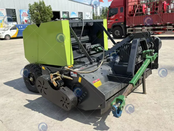 Mesin panen dan baler jerami bulat