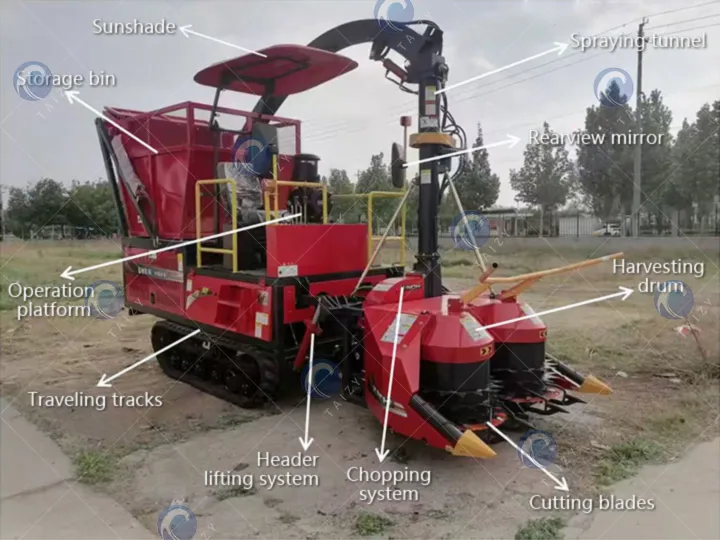 structure of self-propelled forage harvester machine