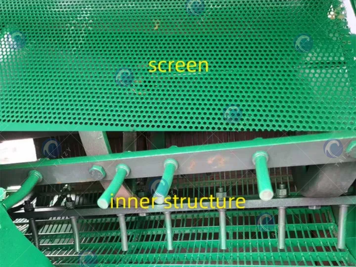screen and inner structure of multi-crop thresher