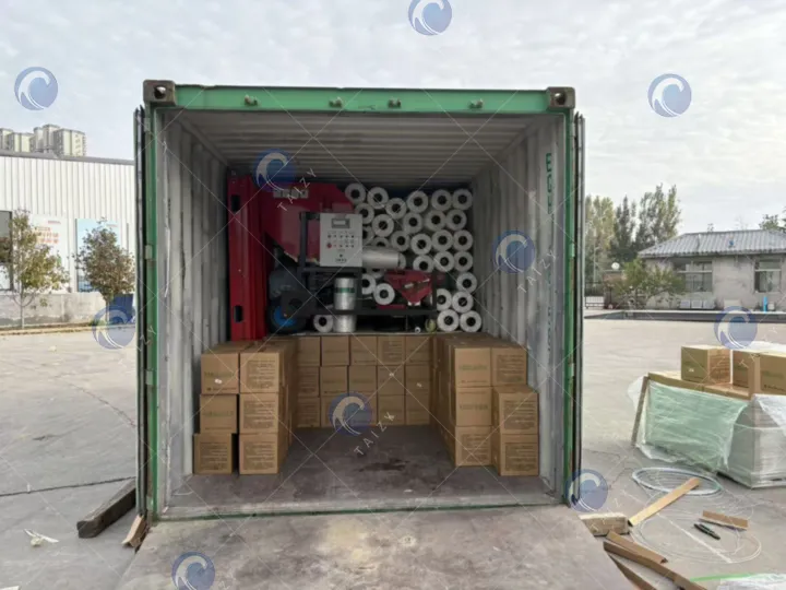 Beladung der Siloballenmaschine