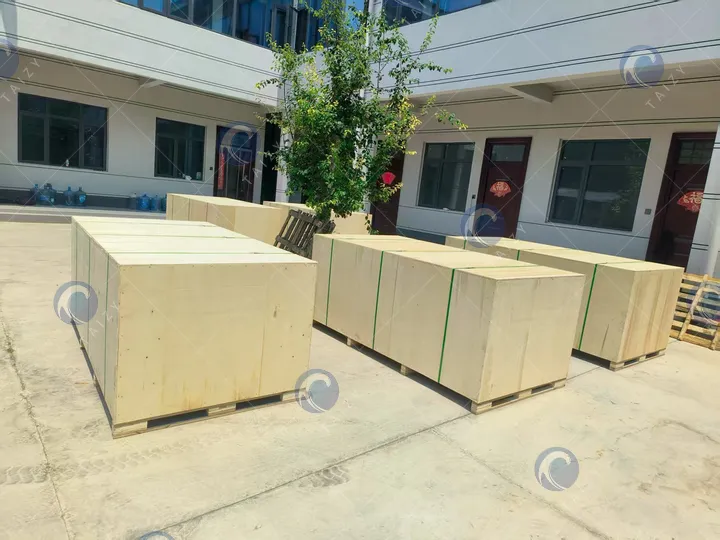 batch of agricultural equipment ready to shipment