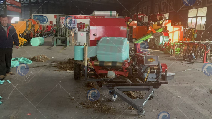 เครื่องบรรจุฟางหมักสำหรับฟาง