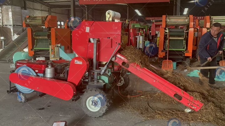 เครื่องทำฟางกลมสำหรับฟางหมัก