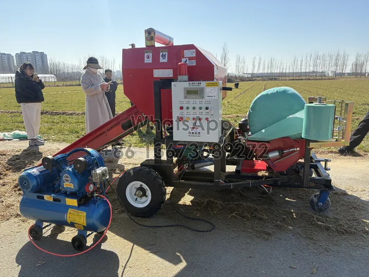 Baler na kifunga cha silage kwa magunia ya mduara