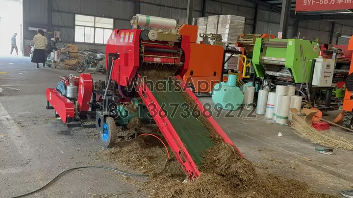silage baler wrapper used in dairy farm