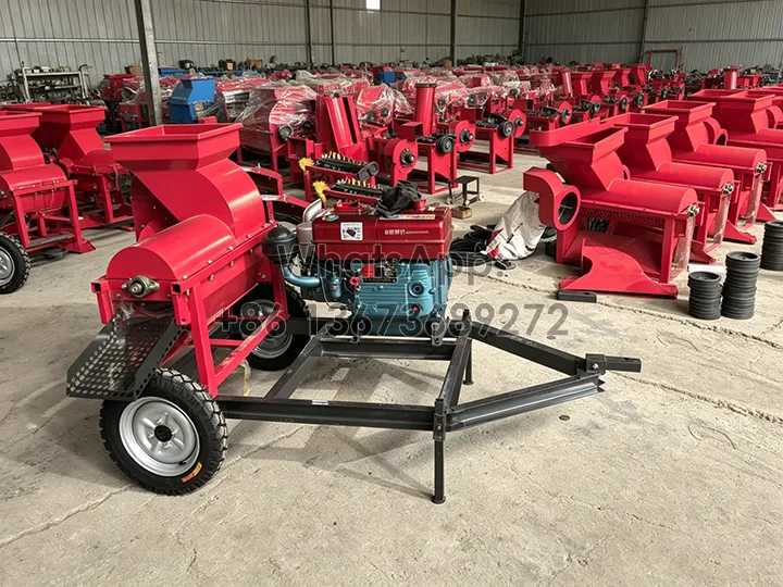 maize threshing machine in factory