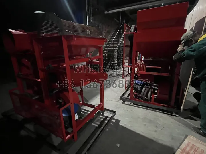 peanut cleaning and shelling machine packing