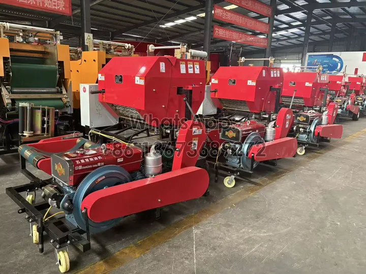 4 sets of silage baler wrappers with diesel engine