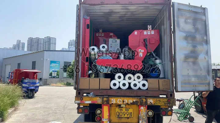 full container of silage bale wrapper