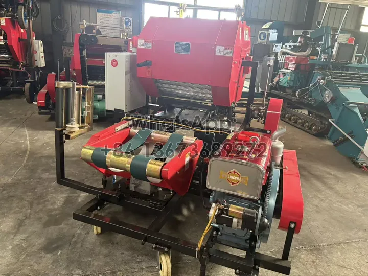 new silage round baler in the factory